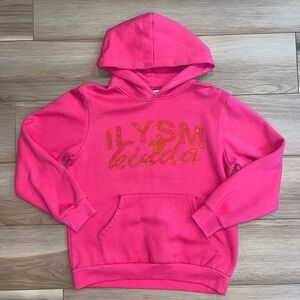 ILYSM Kinda Pink Rhinestone Hoodie